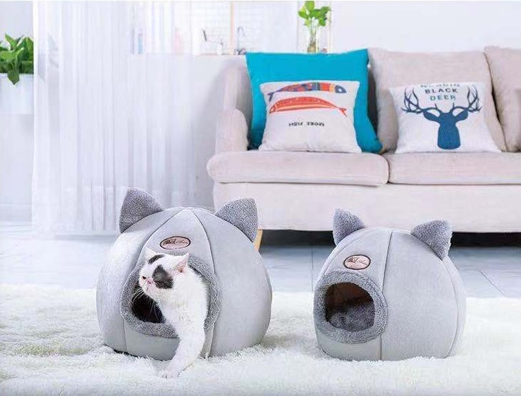 Snaggoo cat cave bed cushioned warm base