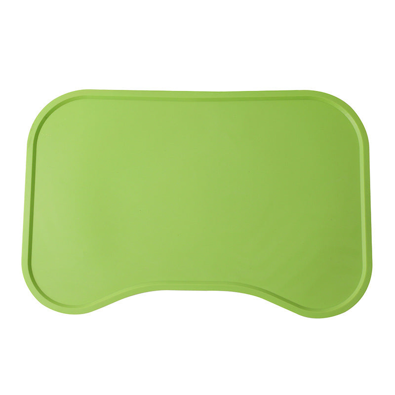 Green waterproof non-slip cat feeding mat