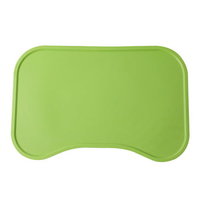 Green waterproof non-slip cat feeding mat