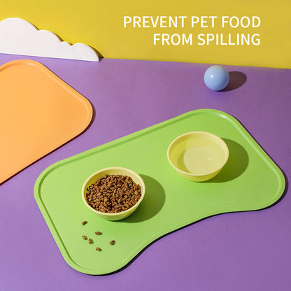 Snaggoo cat food mat, raised-edge waterproof design detail