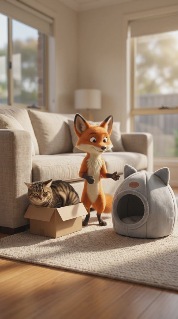 Snaggoo fox host presents the cat cave bed with ears - infomercial